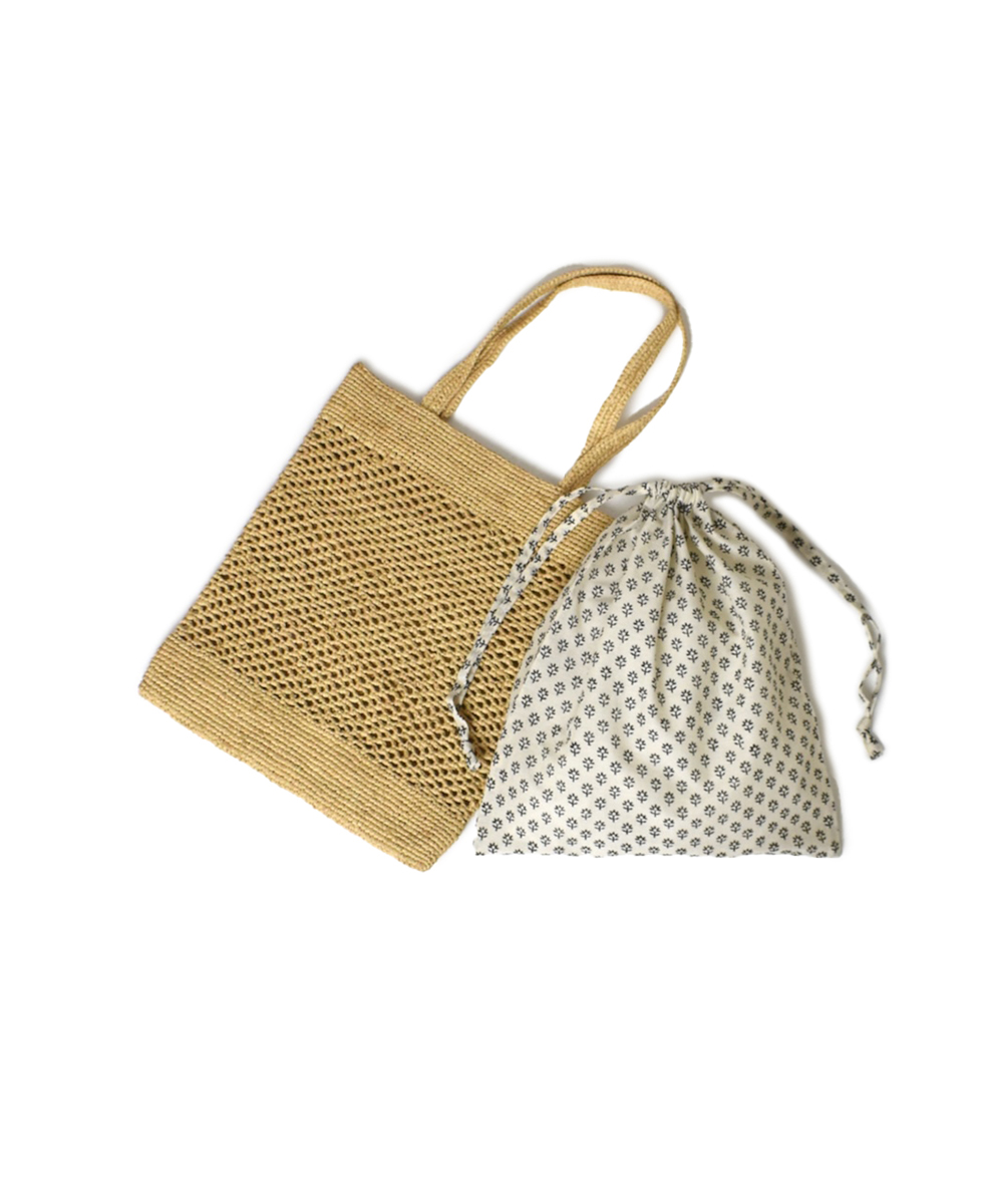 ANMDS2401(バッグ) RAFFIA TOTE BAG