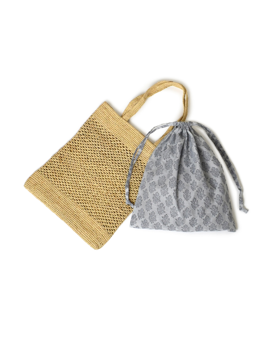 ANMDS2401(バッグ) RAFFIA TOTE BAG