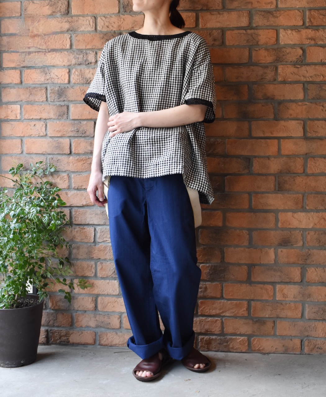 ADNAM2102 (パンツ) LIGHT WEIGHT HERRINGBONE (OVERDYE) CARPENTER PANTS