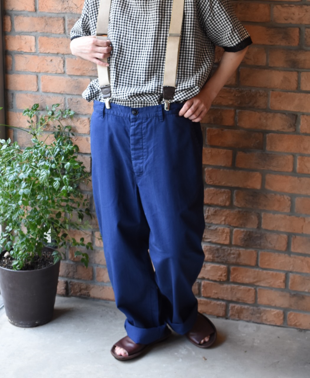 ADNAM2102 (パンツ) LIGHT WEIGHT HERRINGBONE (OVERDYE) CARPENTER PANTS