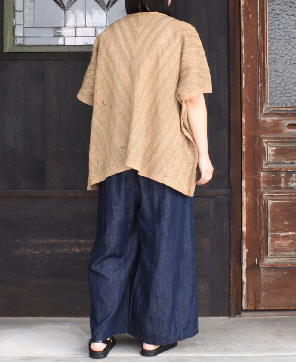 NSL23052 (ポンチョ) COTTON VOILE LACE & PINTUCK ALL LACE PONCHO