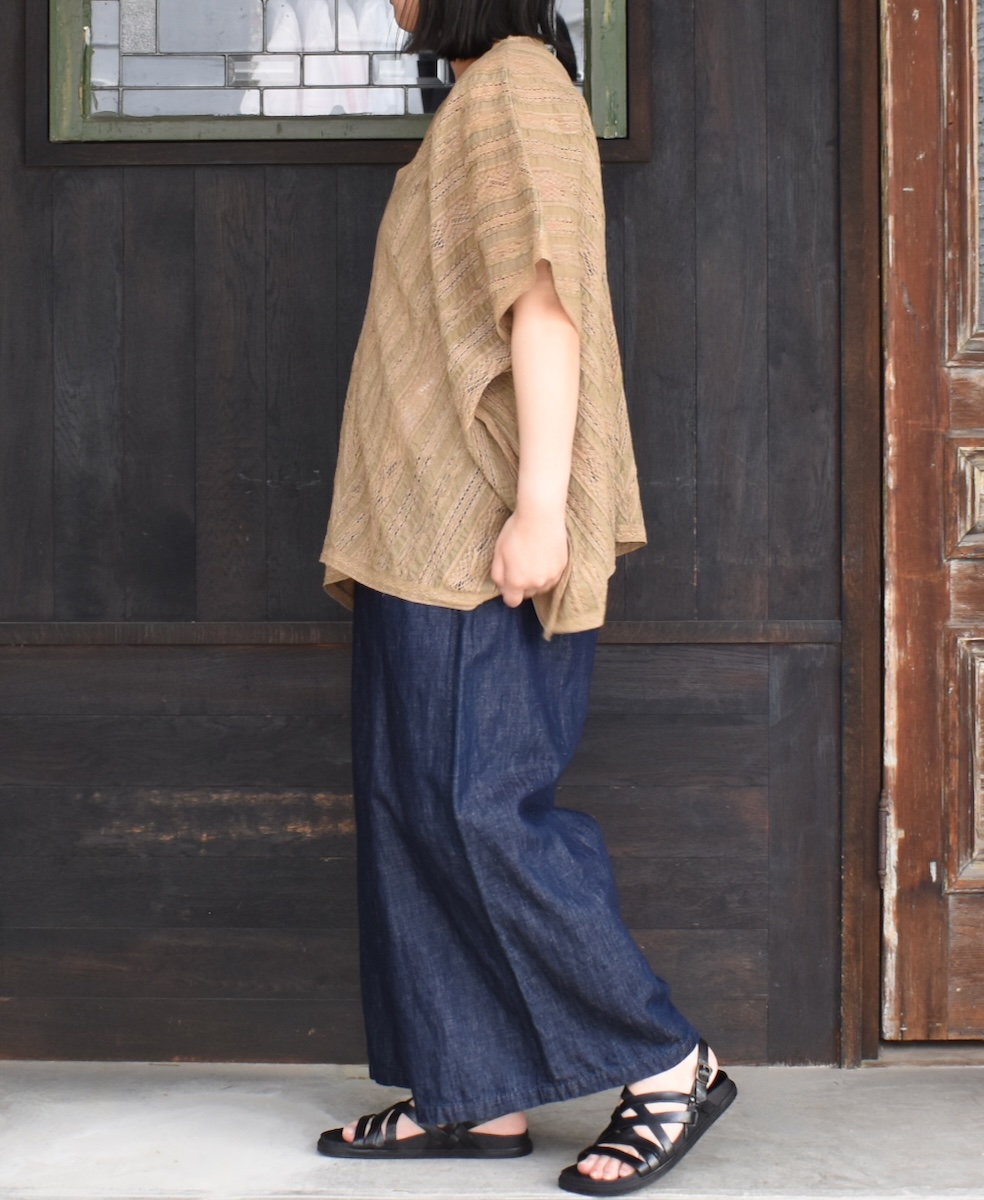 NSL23052 (ポンチョ) COTTON VOILE LACE & PINTUCK ALL LACE PONCHO