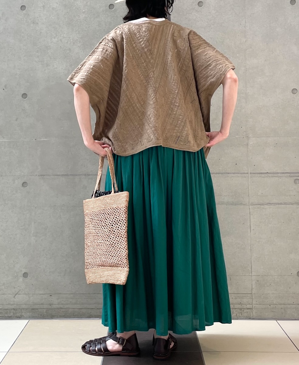 NSL23052 (ポンチョ) COTTON VOILE LACE & PINTUCK ALL LACE PONCHO