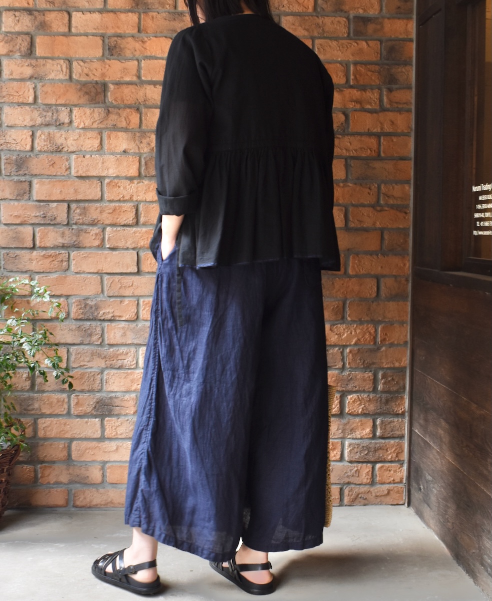 NAM2411LP (キュロット) LINEN PLAIN (OVERDYE) WRAP CULOTTES