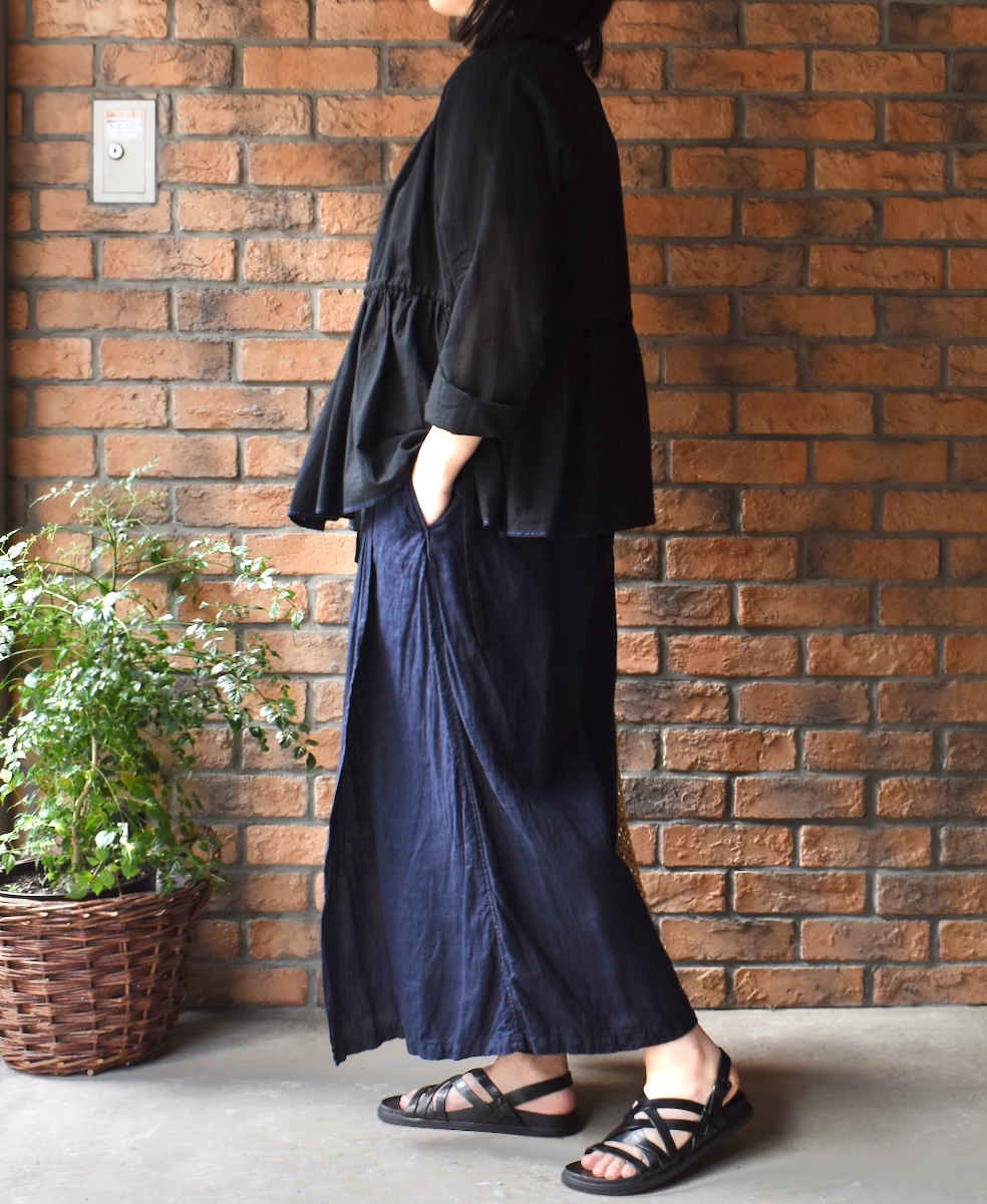 NAM2411LP (キュロット) LINEN PLAIN (OVERDYE) WRAP CULOTTES