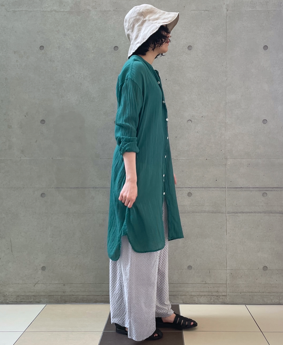 INMDS23076 (パンツ) 80'S VOILE DOT PATCHWORK BLOCK PRINT EASY PANTS