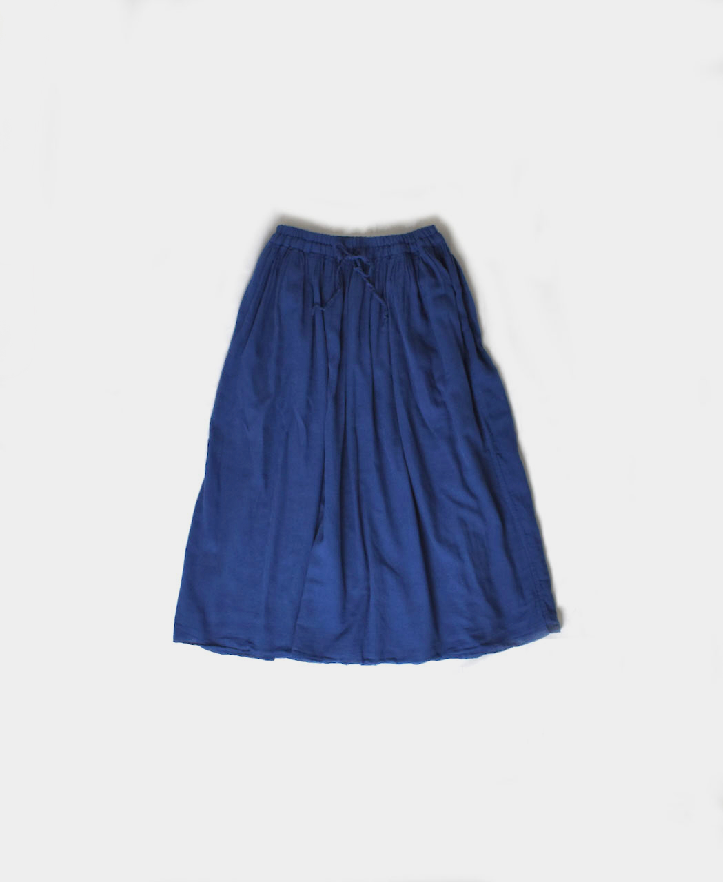 INAM2402GDD (スカート) SINGLE GAUZE (DOUBLE FABRIC) OVERDYE EASY GATHERD SKIRT