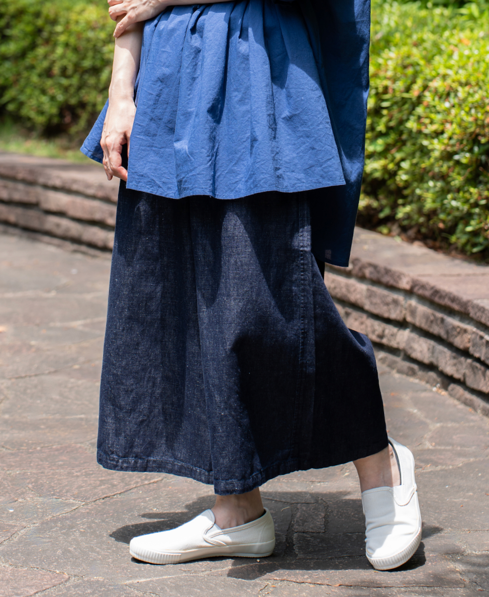 ●GNMDS2062CL (パンツ) 5.1oz WASHED COTTON / LINEN DENIM WIDE EASY PANTS