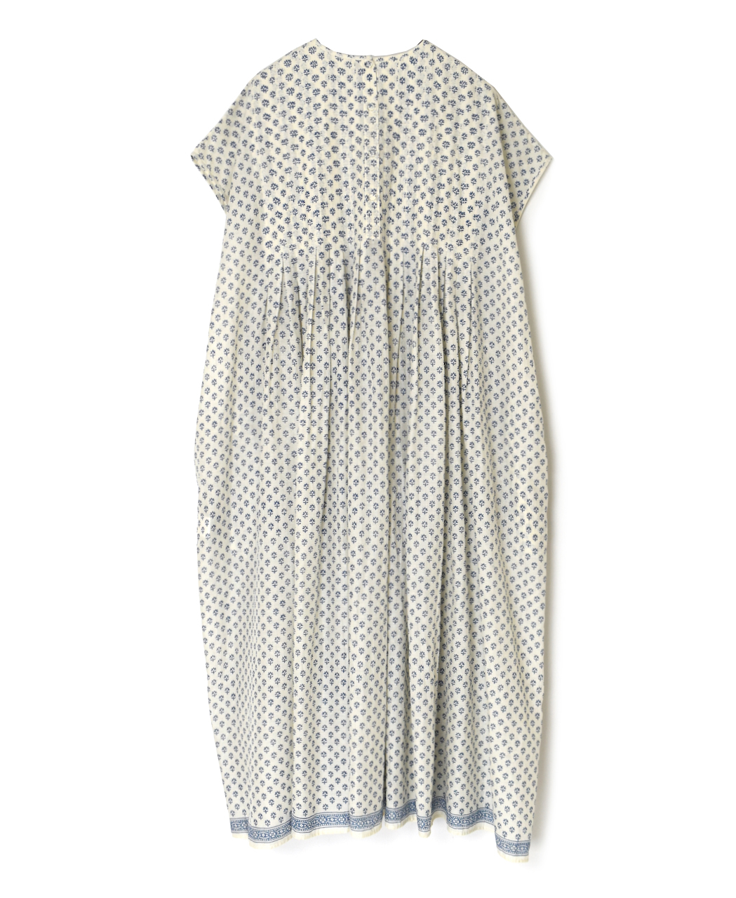 NMDS24188(ワンピース) 80's COTTON VOIL SMALL FLOWER BLOCK PRINT INVERTED PLEATS F/SL DRESS