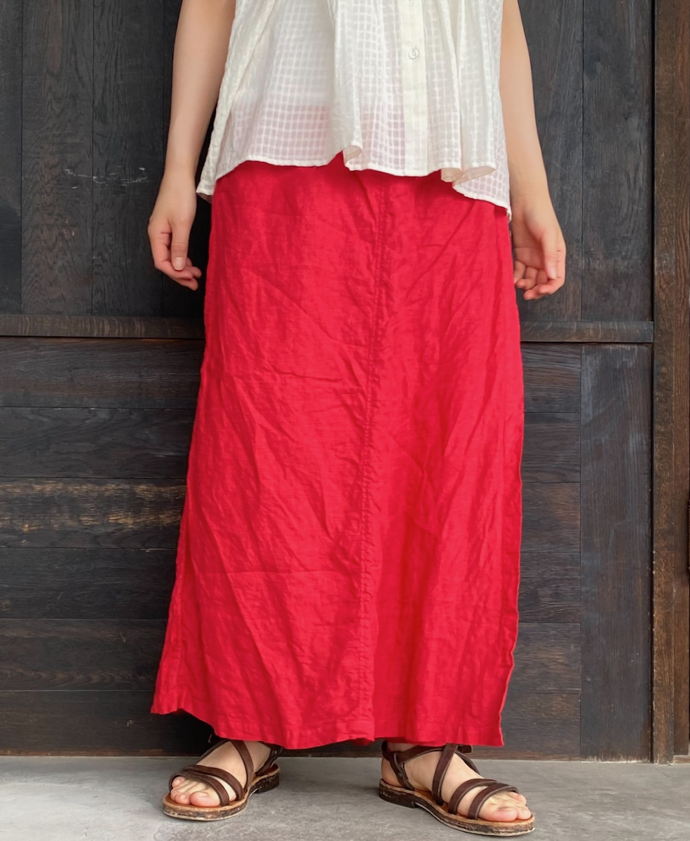 NAM2411LP (キュロット) LINEN PLAIN (OVERDYE) WRAP CULOTTES