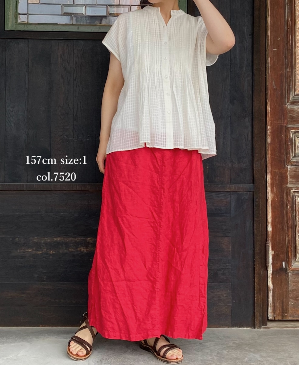 NAM2411LP (キュロット) LINEN PLAIN (OVERDYE) WRAP CULOTTES