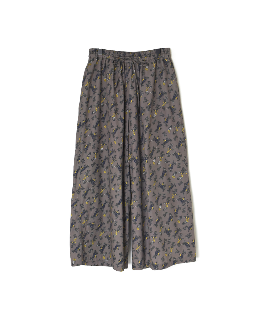 NSL24545(パンツ) 40s POPLIN FLOWER PRINT WIDE EASY PANTS