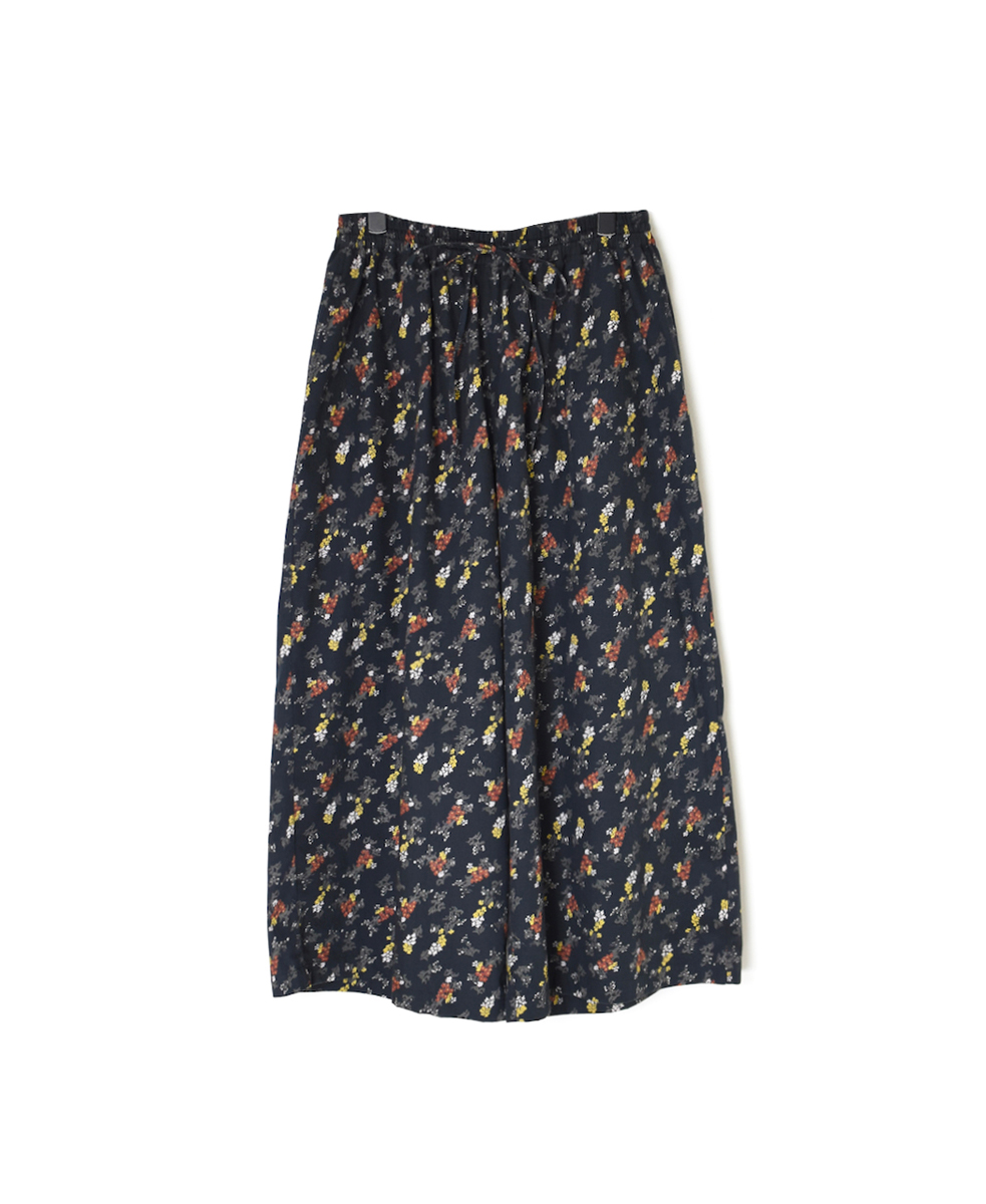 NSL24545(パンツ) 40s POPLIN FLOWER PRINT WIDE EASY PANTS