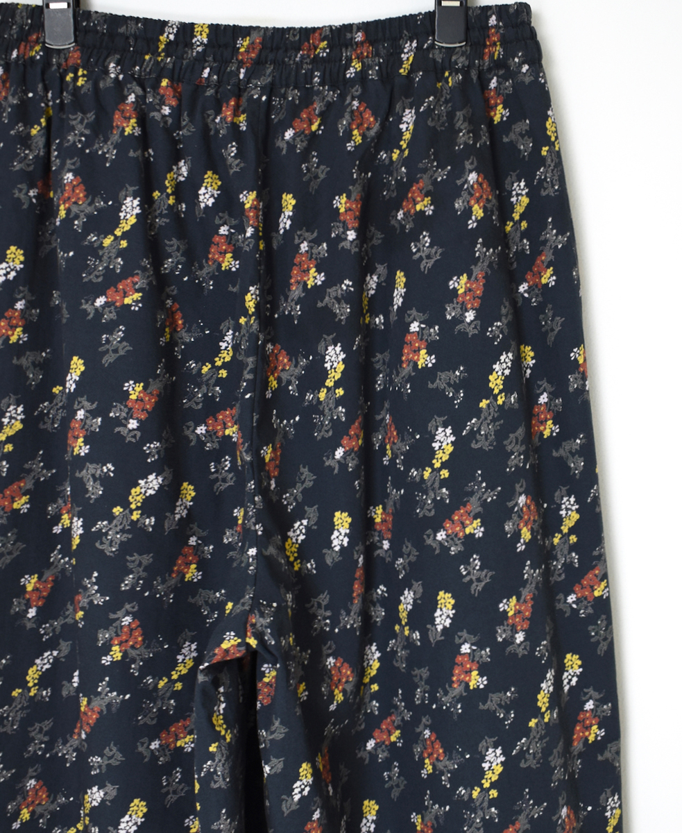 NSL24545(パンツ) 40s POPLIN FLOWER PRINT WIDE EASY PANTS