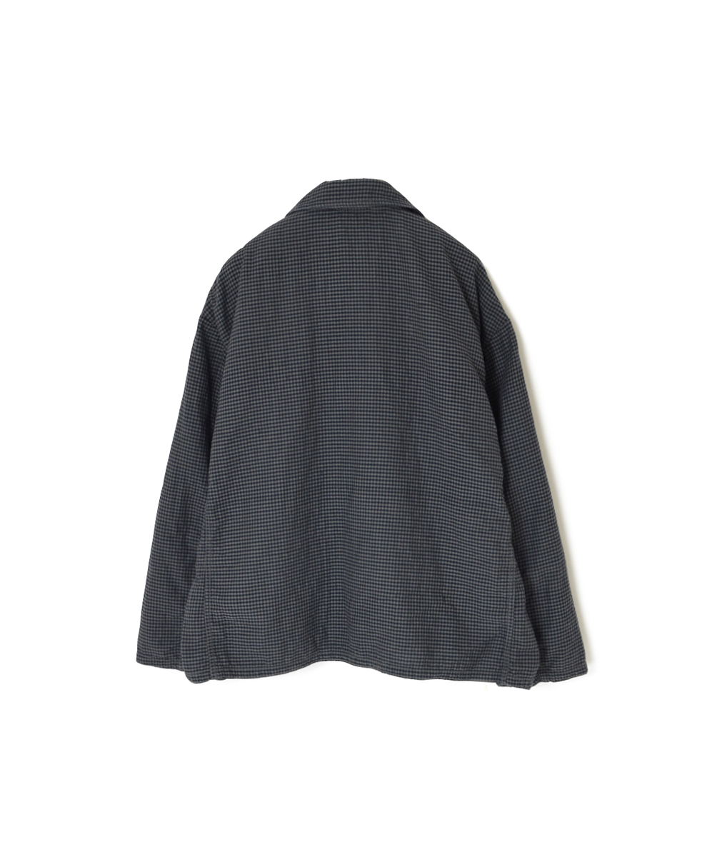 ISNAM2462(ジャケット) 60s COTTON DOUBLE FACE CHECK ROUND COLLER DOUBLE JACKET