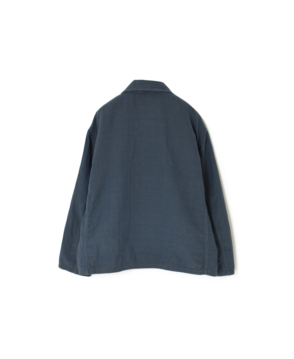 ISNAM2462(ジャケット) 60s COTTON DOUBLE FACE CHECK ROUND COLLER DOUBLE JACKET