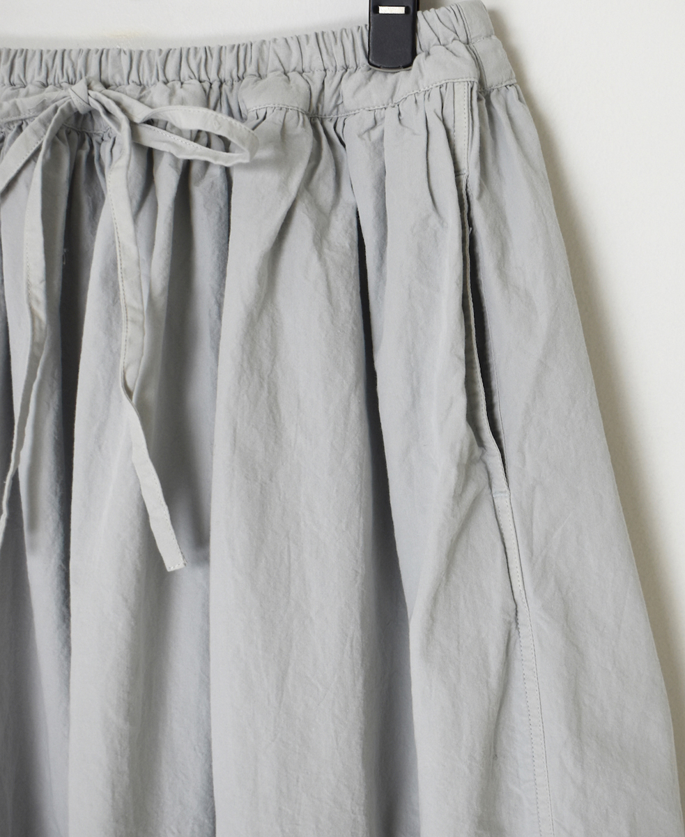 INAM2475PD(スカート) 40s POPLIN OVER DYED GATHERED SKIRT