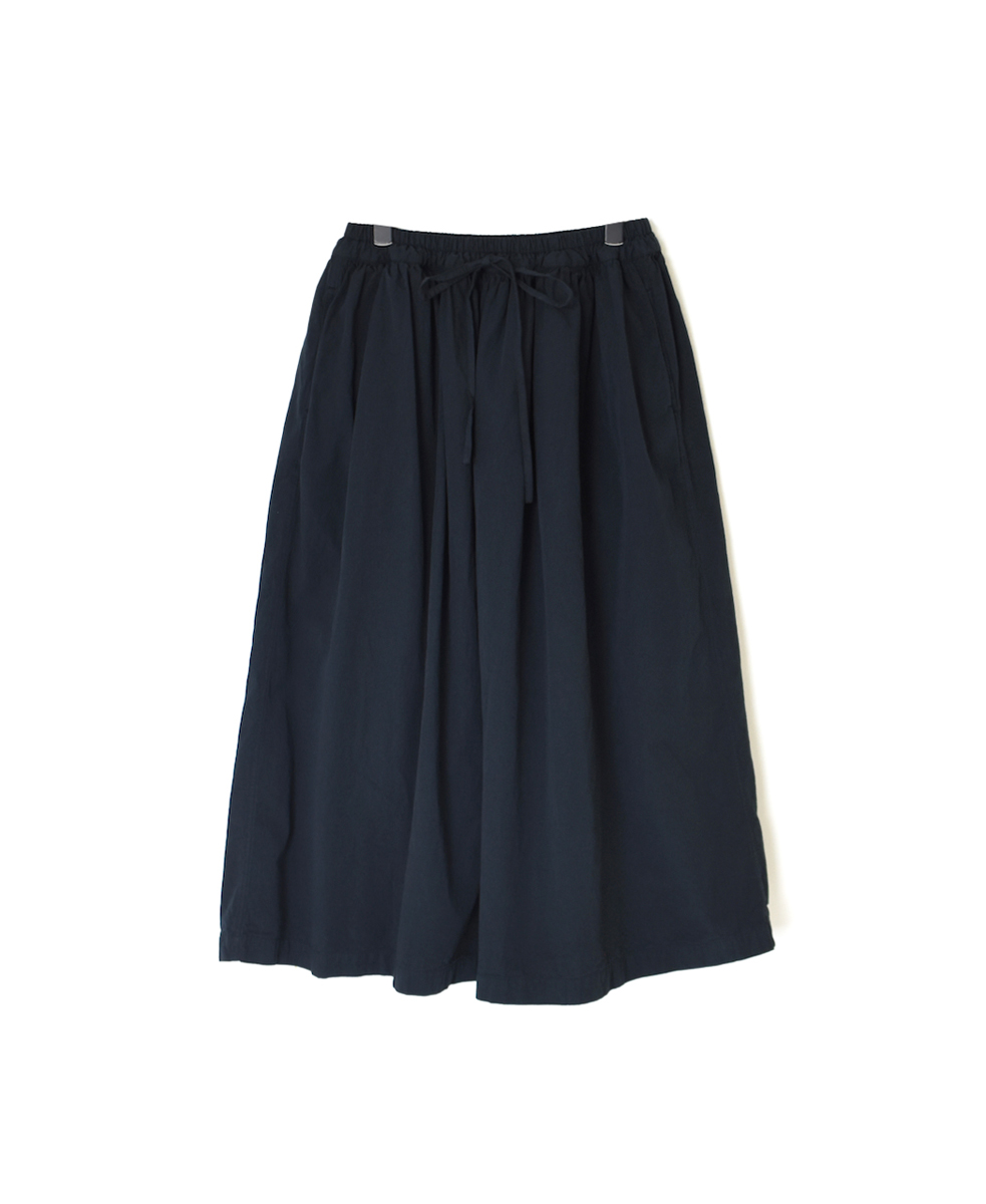 INAM2475PD(スカート) 40s POPLIN OVER DYED GATHERED SKIRT