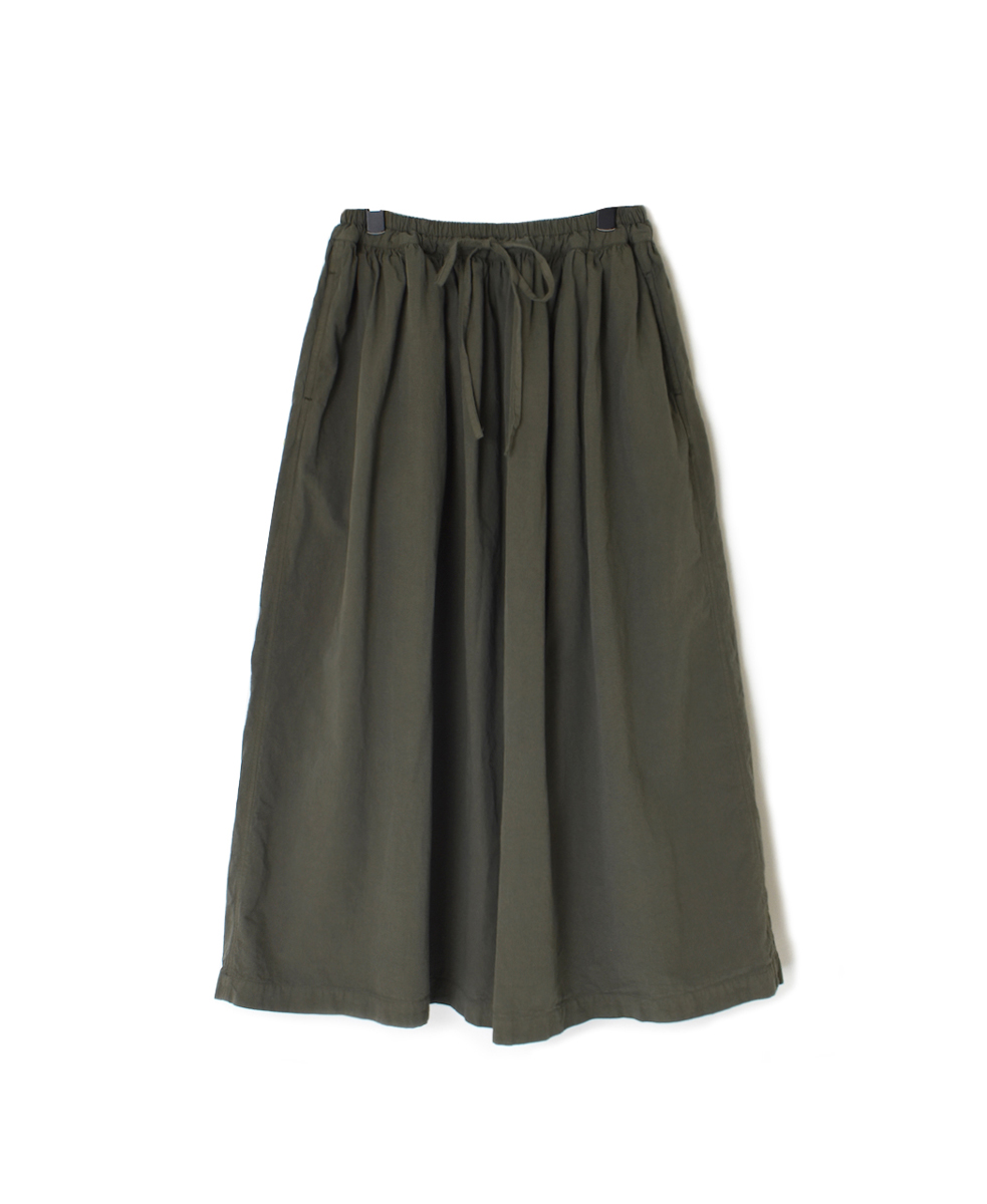 INAM2475PD(スカート) 40s POPLIN OVER DYED GATHERED SKIRT