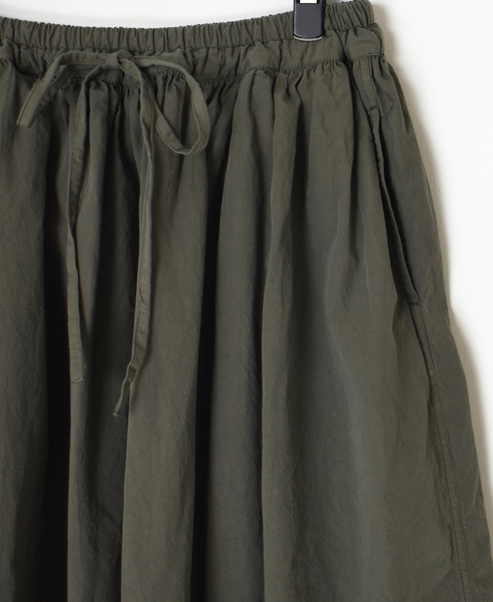 INAM2475PD(スカート) 40s POPLIN OVER DYED GATHERED SKIRT