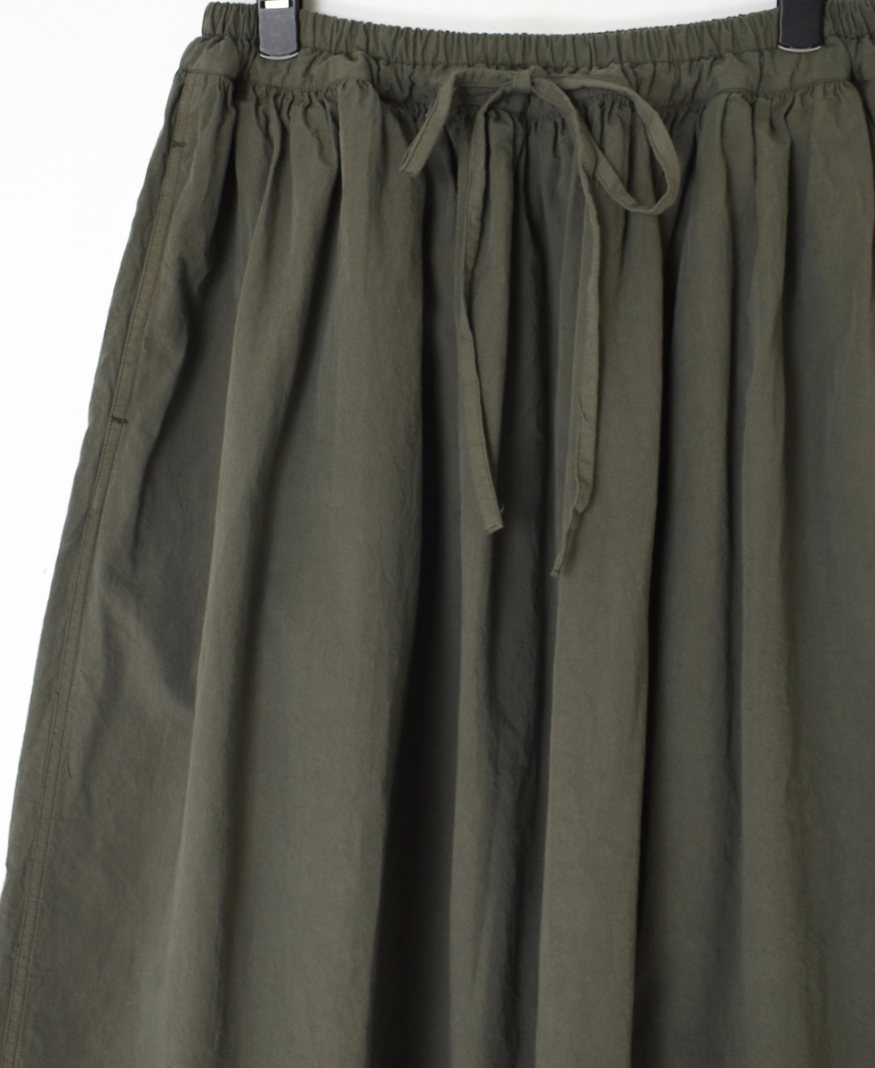 INAM2475PD(スカート) 40s POPLIN OVER DYED GATHERED SKIRT