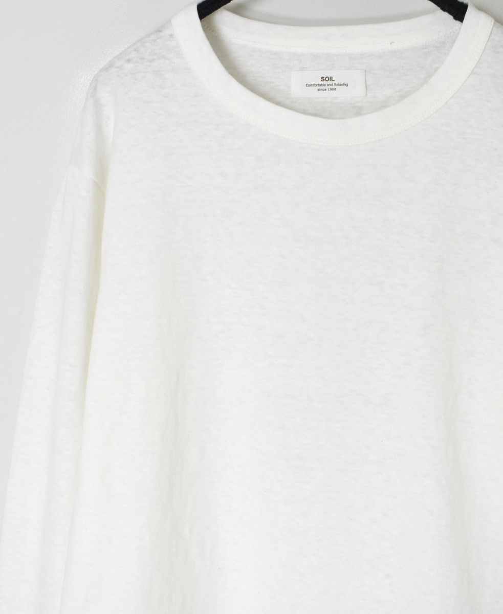 GNSL24561(Tシャツ) COTTON SLUB SINGLE JERSEY CREW-NECK L/SL T-SHIRT