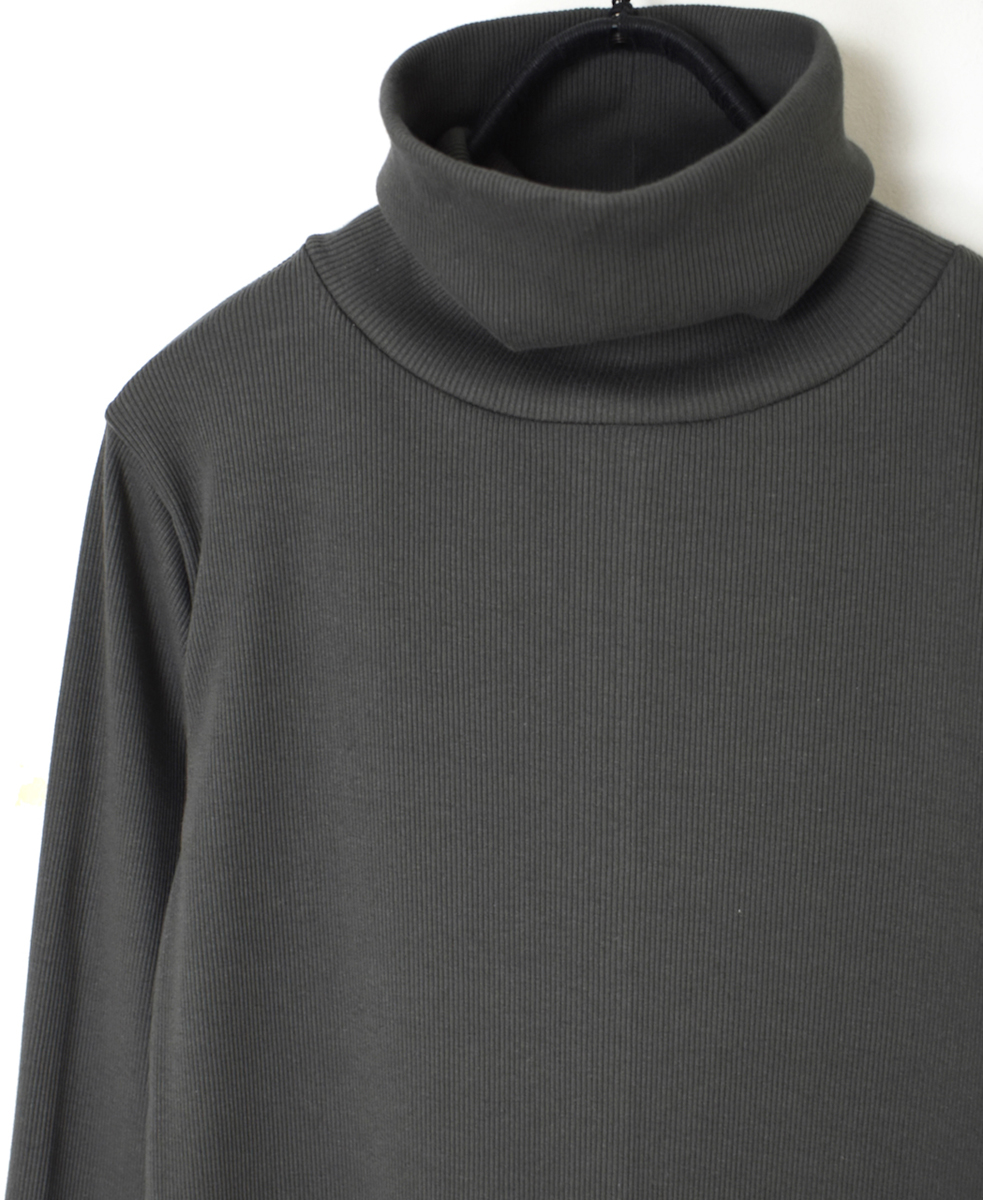 GNSL24571(Tシャツ) COTTON RIB TURTLE NECK L/SL