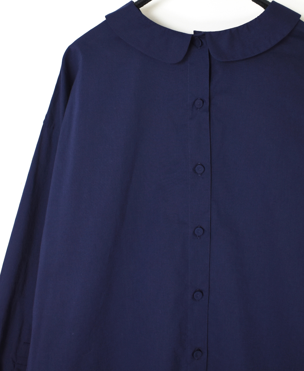 NMDS24593(シャツ) 60s ORGANIC CAMBRIC BACK OPENING ROUND COLLAR SHIRT