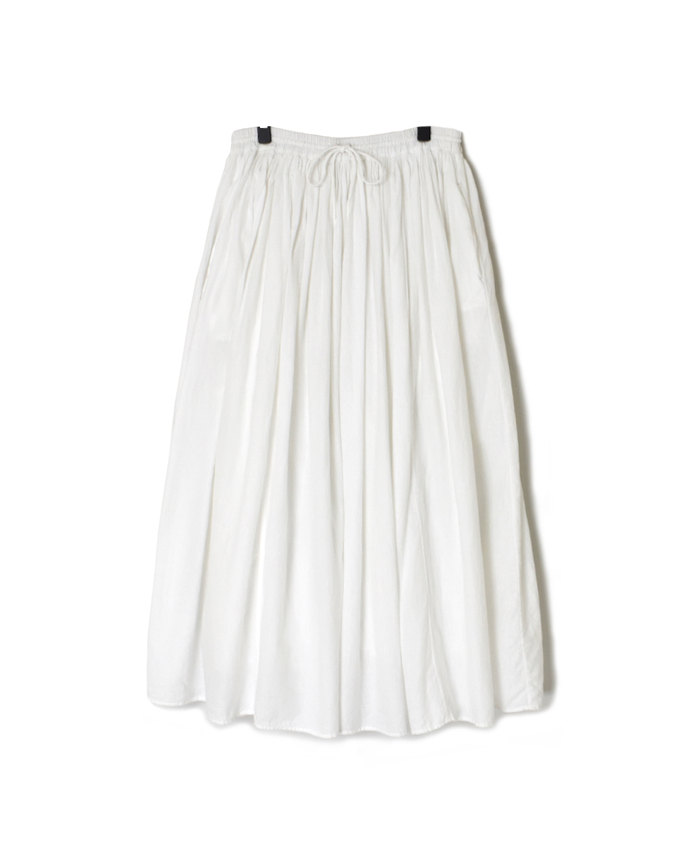 INMDS24704W(スカート) TWILL COTTON KHADI PLAIN(WASH) GATHERED SKIRT