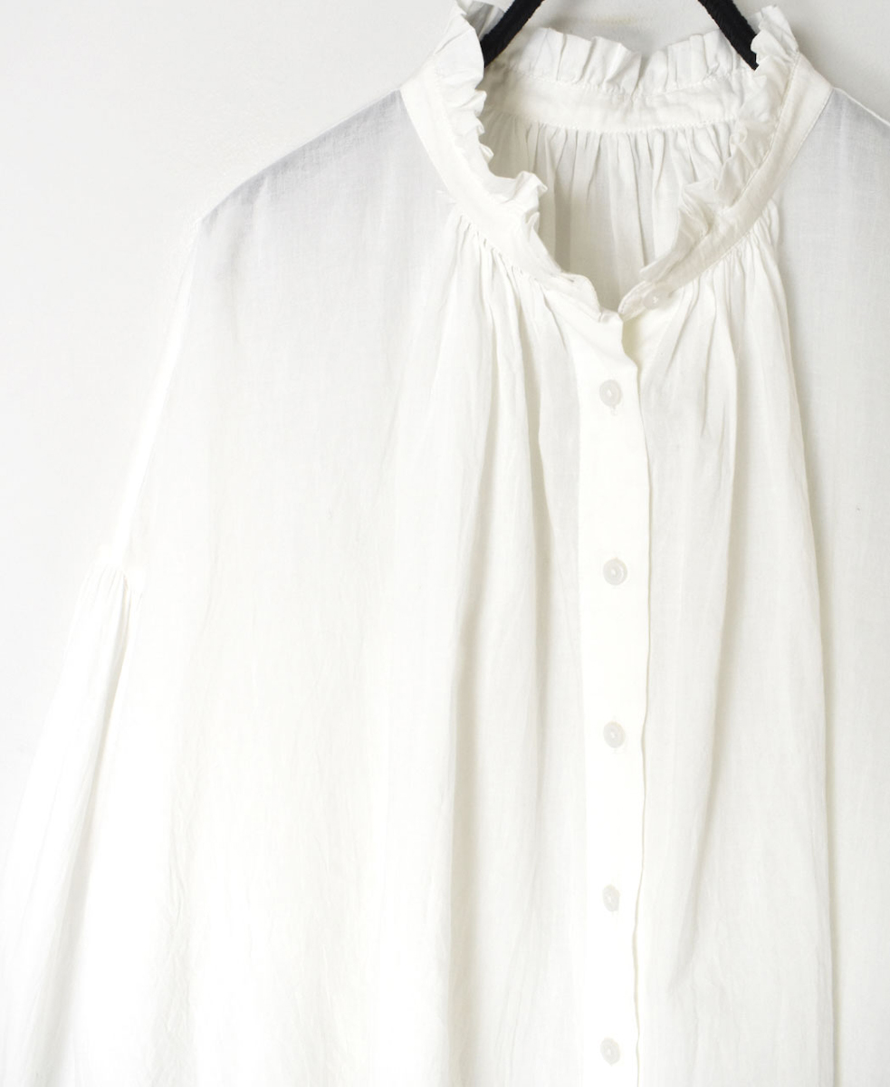 NSL24551(シャツ) 60s CAMBRIC PLAIN FRILL COLLAR SHIRT