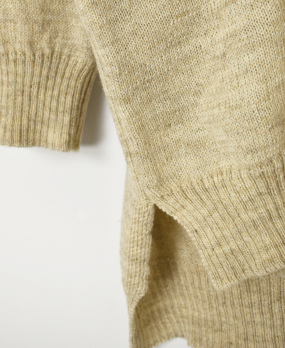 GNSL24523(ニット) 7GG 1PLY SHETLAND WOOL/LINEN V-NECK CARDIGAN