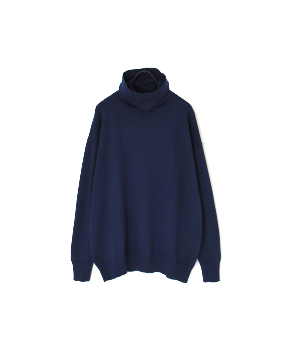 GNSL24541(ニット) 14GG 2PLY COTTON WOOL CASHMERE TURTLE NECK PULLOVER