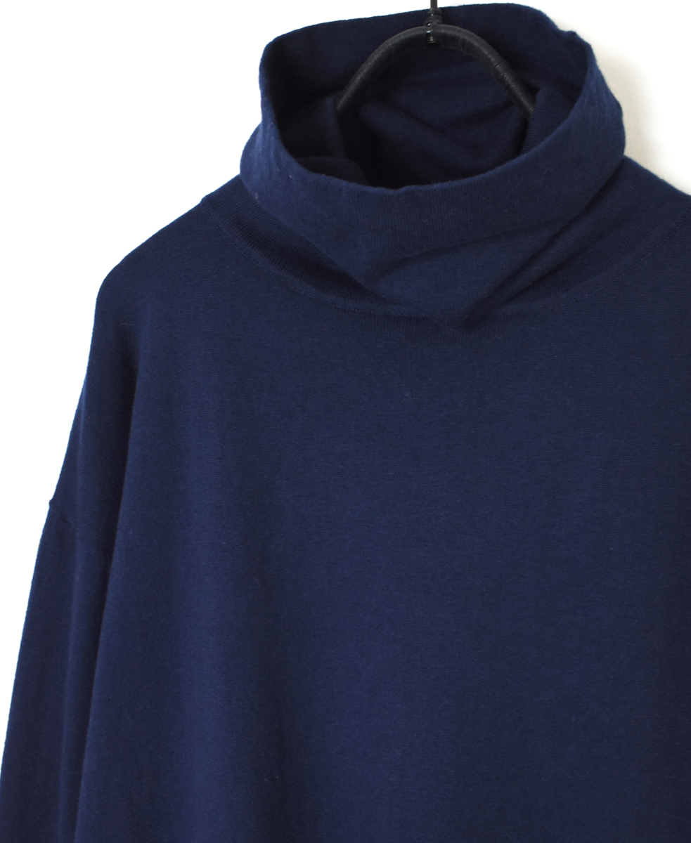 GNSL24541(ニット) 14GG 2PLY COTTON WOOL CASHMERE TURTLE NECK PULLOVER