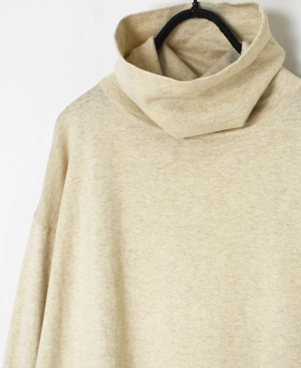 GNSL24541(ニット) 14GG 2PLY COTTON WOOL CASHMERE TURTLE NECK PULLOVER