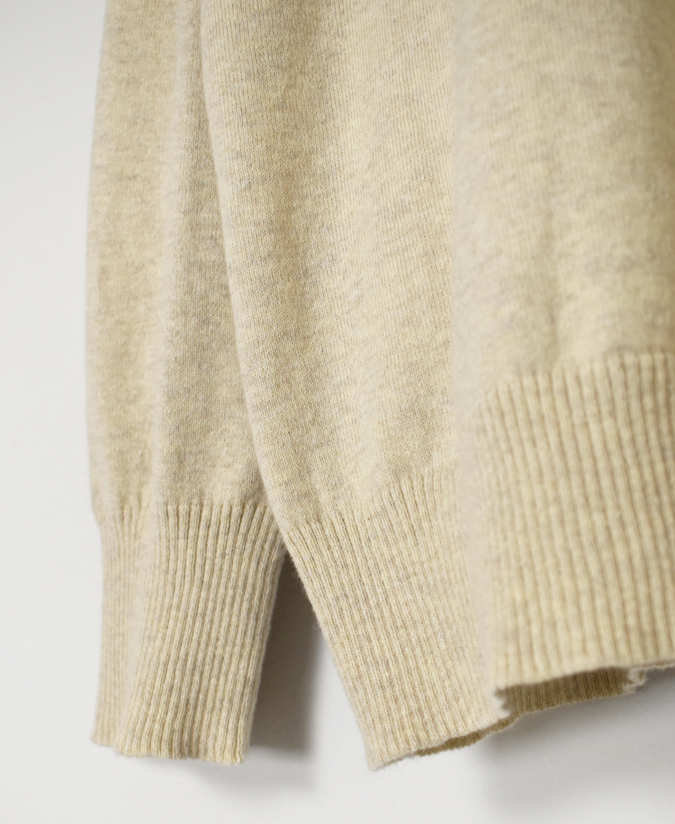 GNSL24541(ニット) 14GG 2PLY COTTON WOOL CASHMERE TURTLE NECK PULLOVER