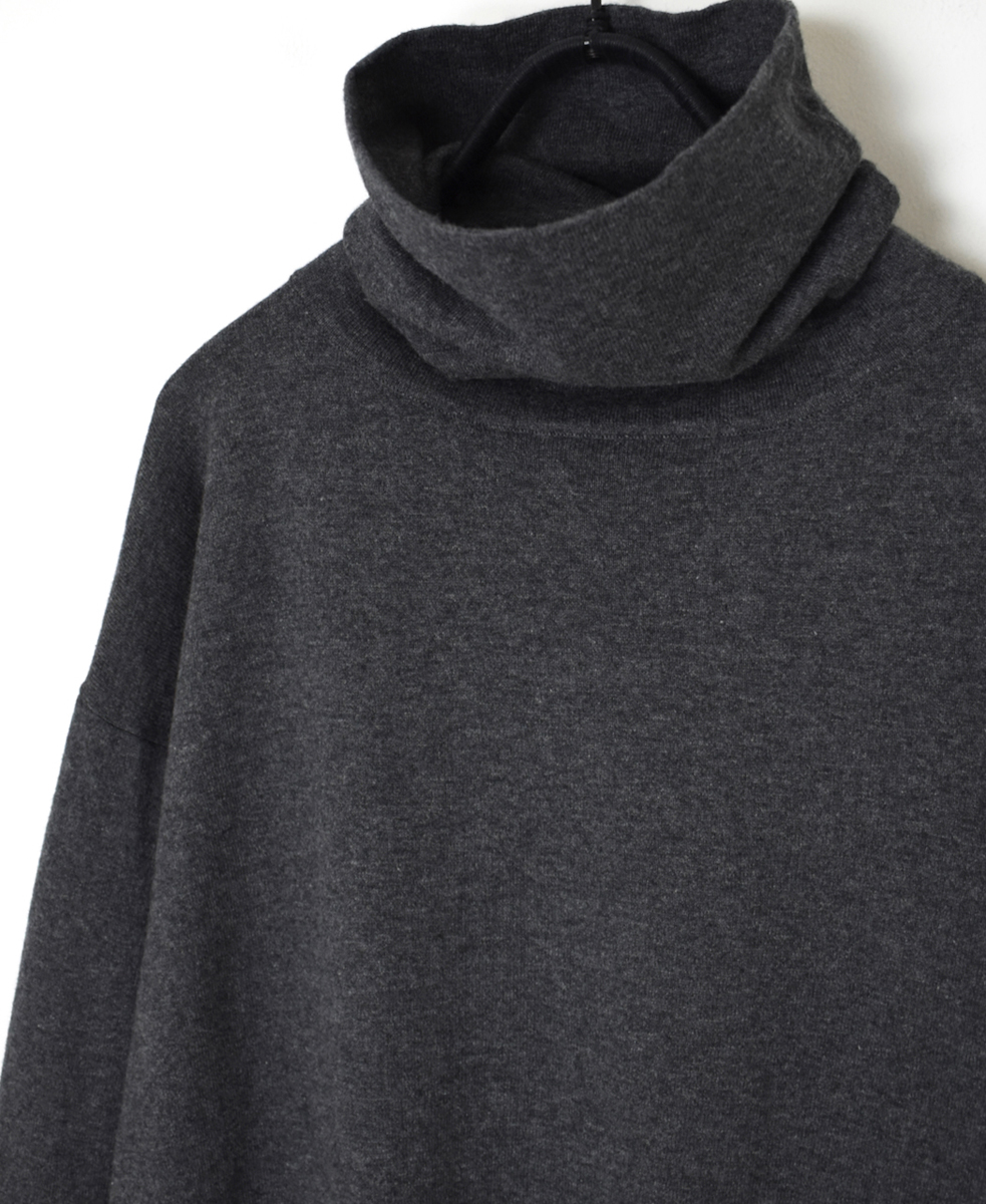 GNSL24541(ニット) 14GG 2PLY COTTON WOOL CASHMERE TURTLE NECK PULLOVER