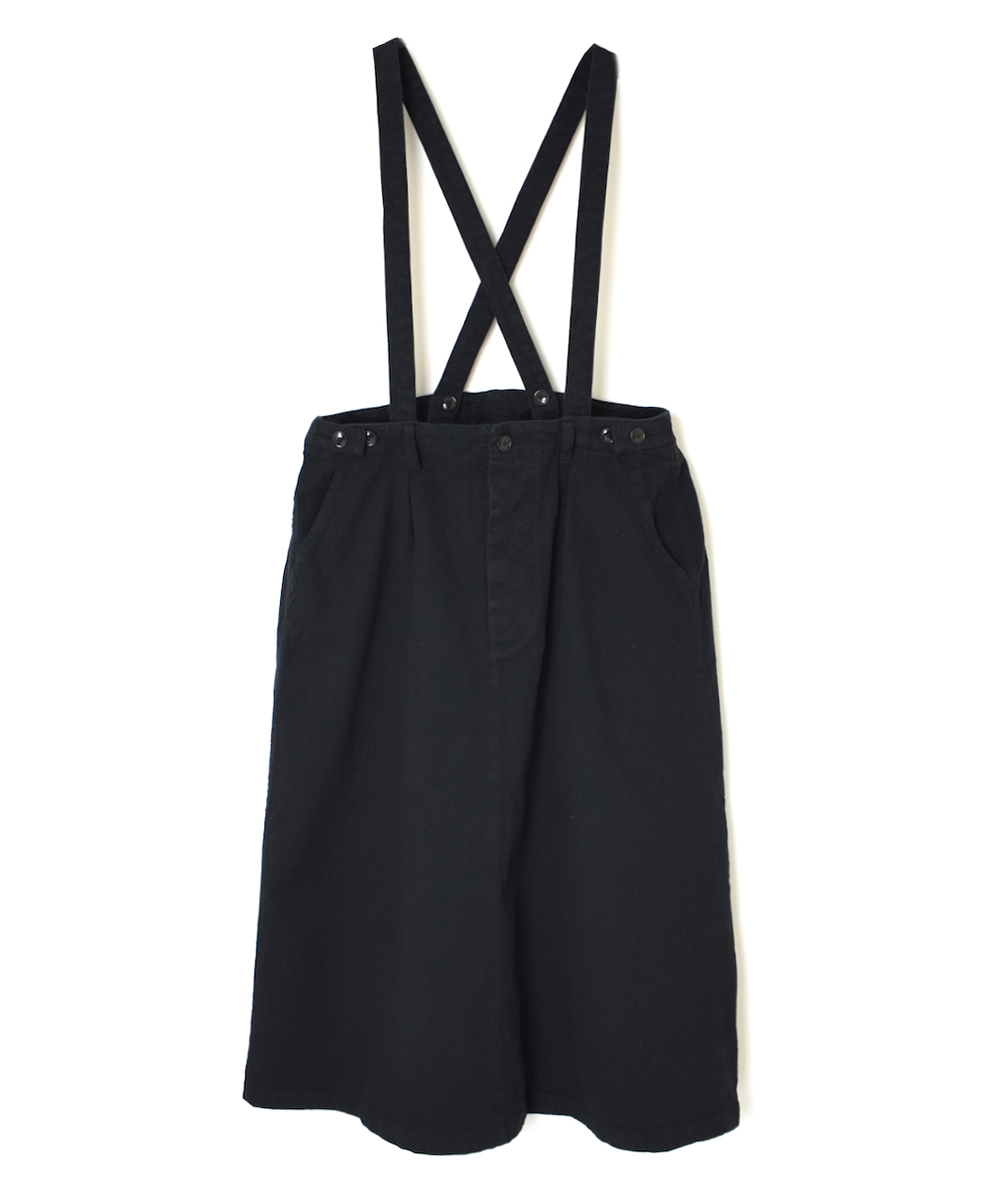 ISNAM2452(スカート) COTTON WOOL TWILL ADJUSTER TACK SKIRT WITH SUSPENDERS