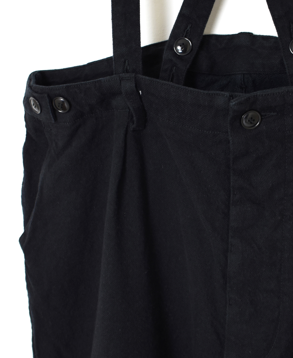 ISNAM2453(パンツ) COTTON WOOL TWILL ADJUSTER TACK PANTS WITH SUSPENDERS