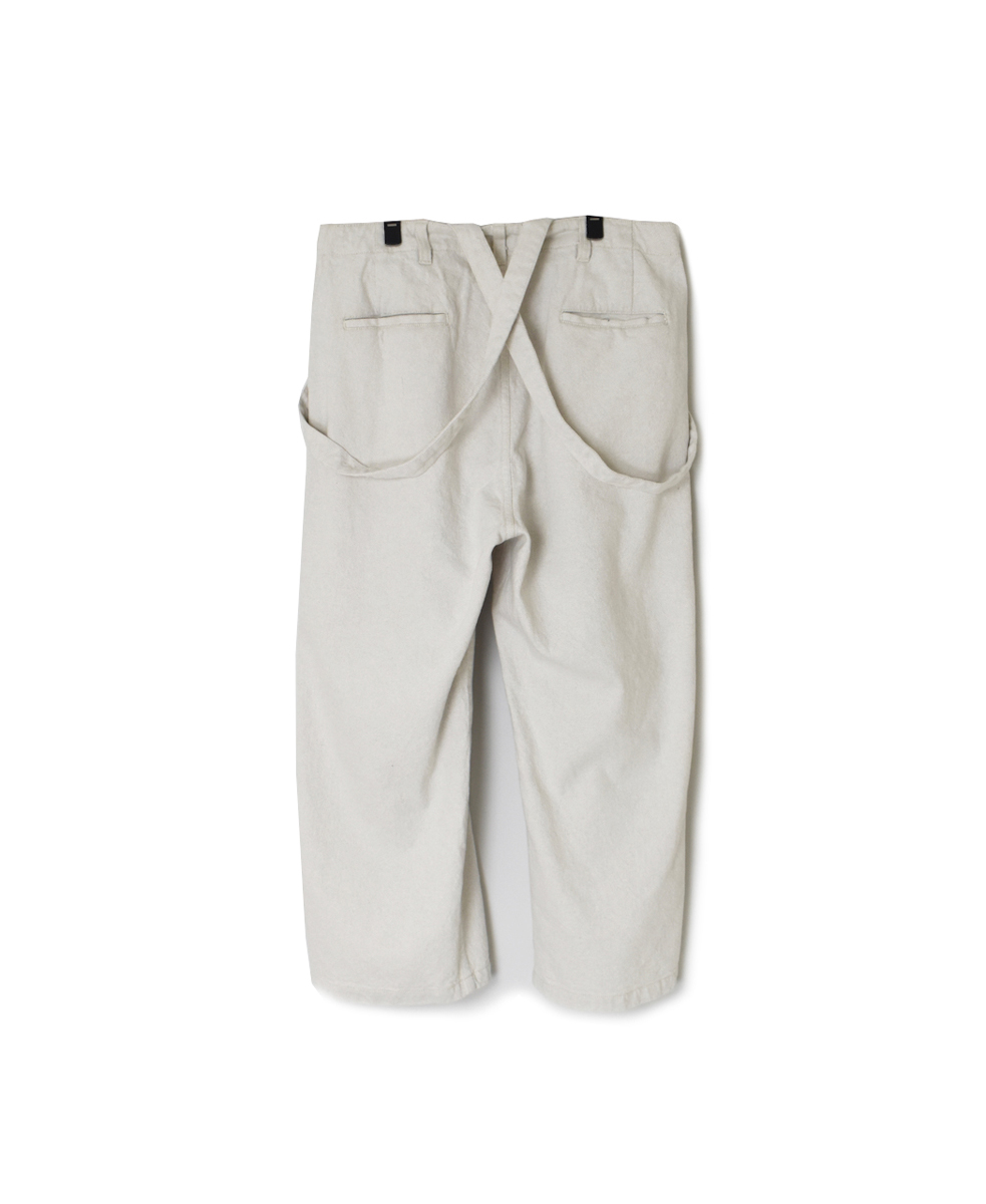 ISNAM2453(パンツ) COTTON WOOL TWILL ADJUSTER TACK PANTS WITH SUSPENDERS