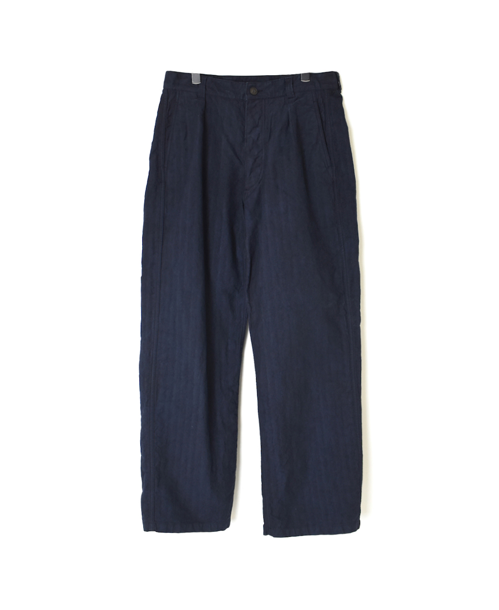 NAM1203HR(パンツ) HEAVY COTTON HERRINGBONE ONE-TUCK PANTS