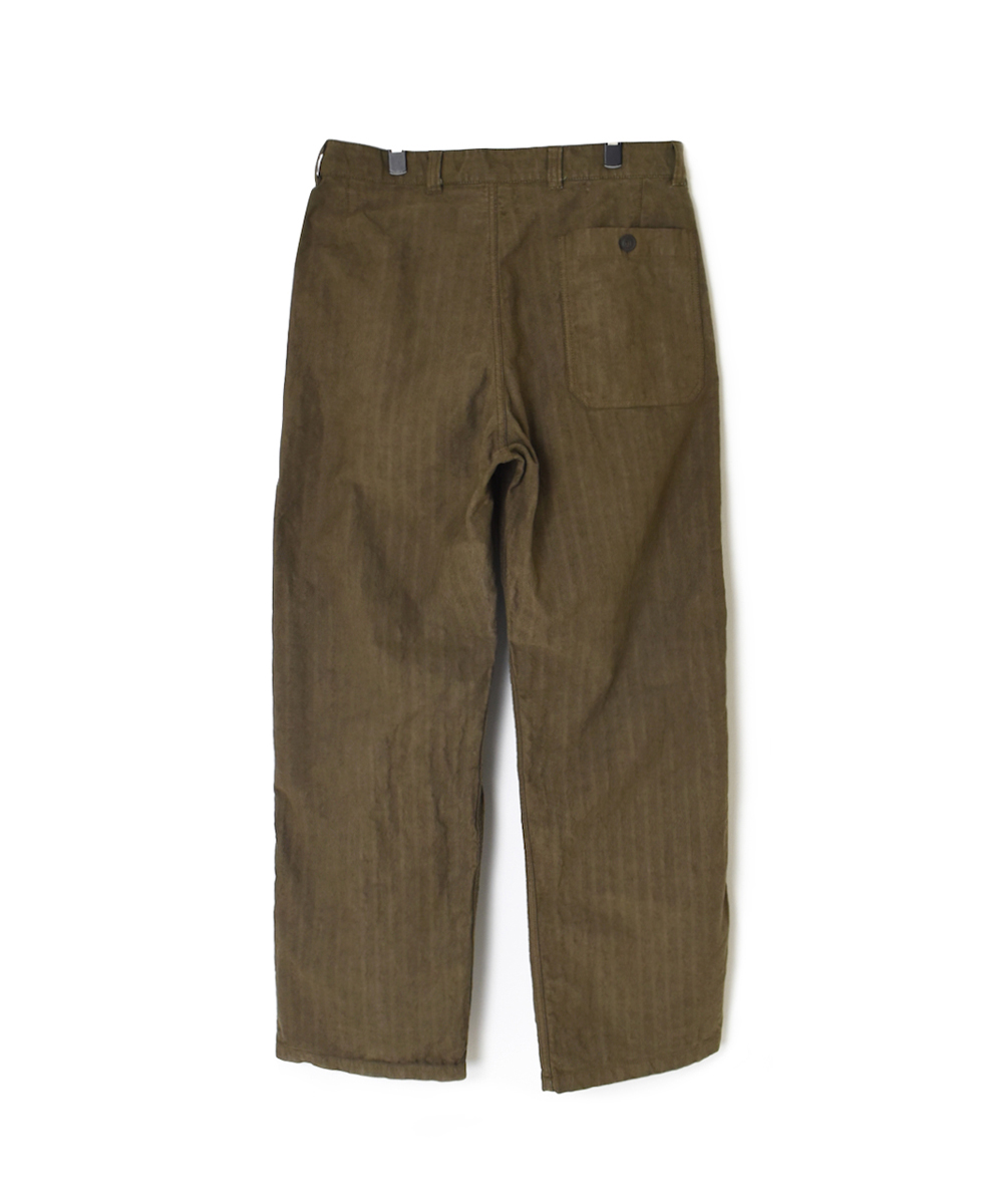 NAM1203HR(パンツ) HEAVY COTTON HERRINGBONE ONE-TUCK PANTS