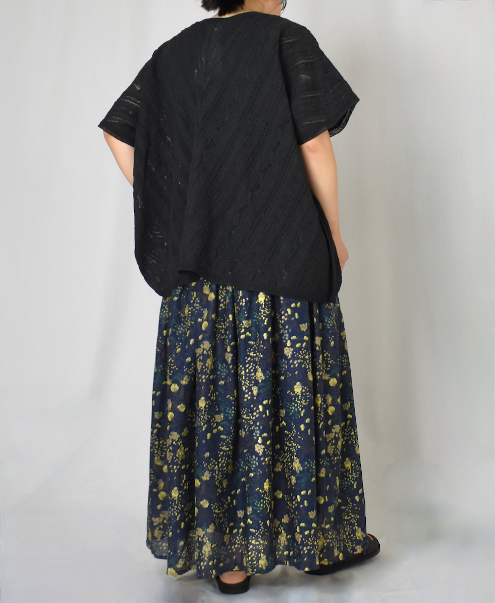 NSL23052 (ポンチョ) COTTON VOILE LACE & PINTUCK ALL LACE PONCHO