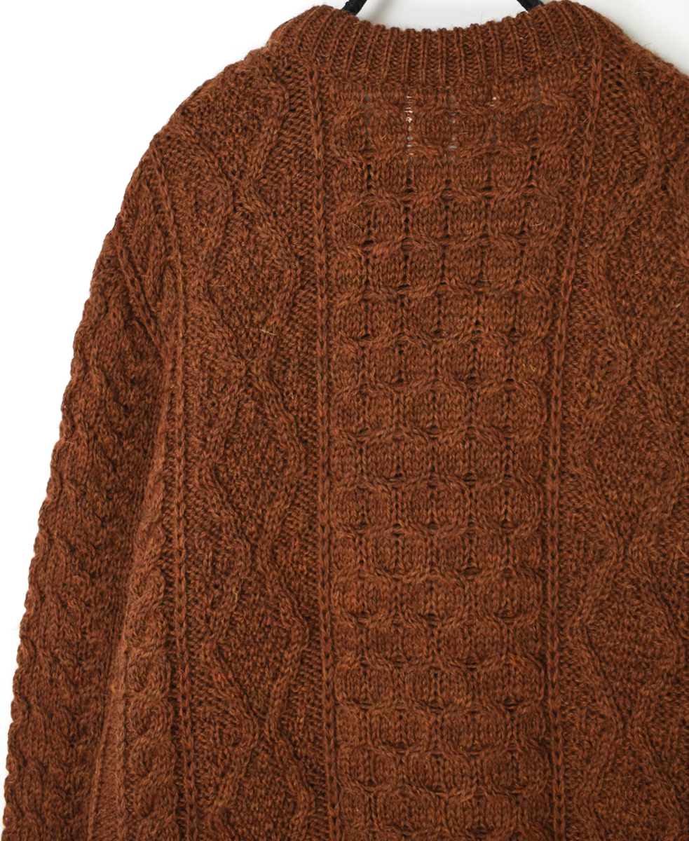 CHT2451W(カーディガン) ARAN CREW-NECK LONG CARDIGAN(WOOD BUTTON)