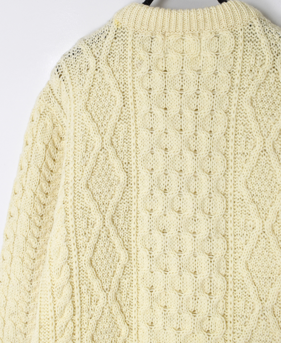 CHT2451W(カーディガン) ARAN CREW-NECK LONG CARDIGAN(WOOD BUTTON)