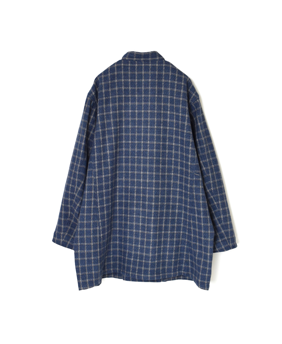 NHT2451WC(ジャケット) MIX WOOL CHECK STAND COLLAR DOUBLE BREAST JACKET