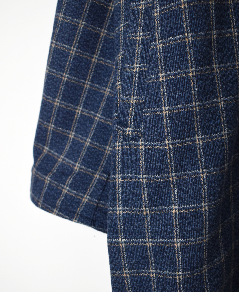 NHT2451WC(ジャケット) MIX WOOL CHECK STAND COLLAR DOUBLE BREAST JACKET