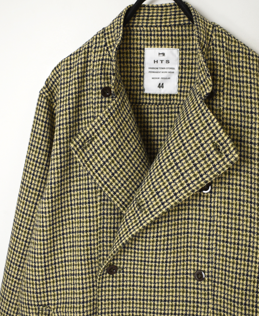 NHT2451WC(ジャケット) MIX WOOL CHECK STAND COLLAR DOUBLE BREAST JACKET