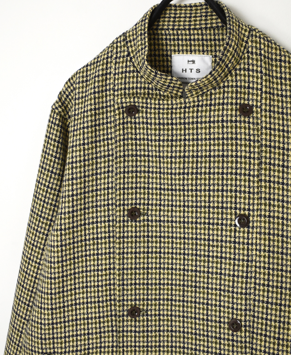 NHT2451WC(ジャケット) MIX WOOL CHECK STAND COLLAR DOUBLE BREAST JACKET