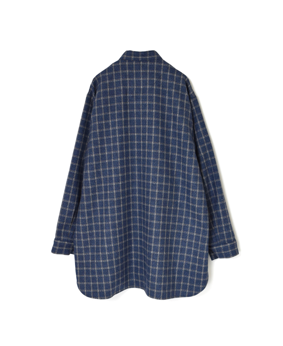 NHT2452WC(シャツ) MIX WOOL CHECK STAND COLLAR SHIRT