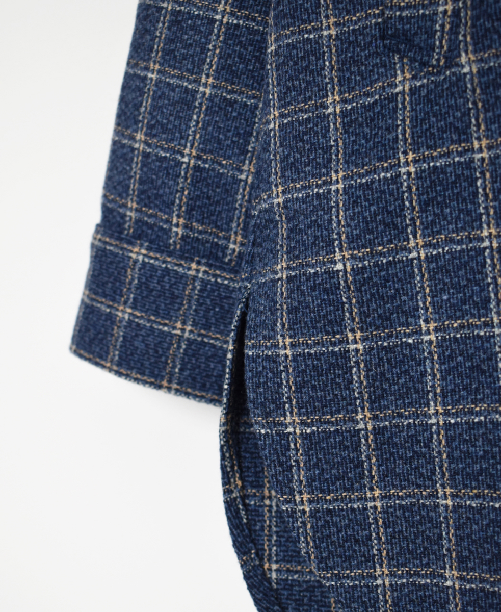 NHT2452WC(シャツ) MIX WOOL CHECK STAND COLLAR SHIRT